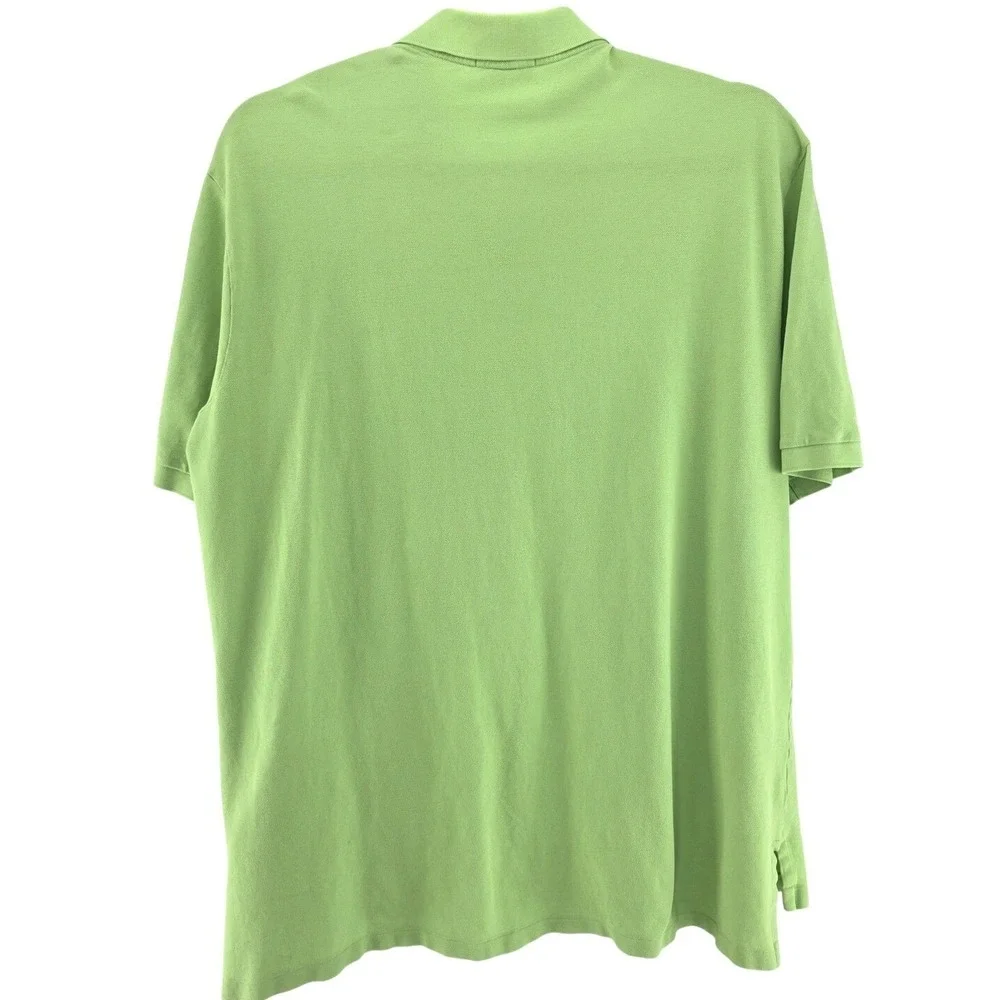 Polo By Ralph Lauren Polo Shirt Men's 2XLT Green Big Tall Pique Casual Cotton